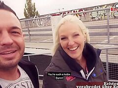German blond Wench meet and fuck at Public Parking in Berlin