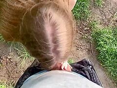 A Walk Along The River Bank Ended With A Oral Job And A Ejaculation In The Throat