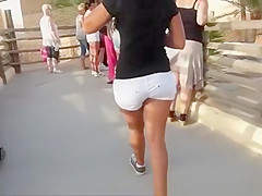 Hot asses in constricted shorts