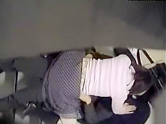 Voyeur catches a pair fuck on stairs