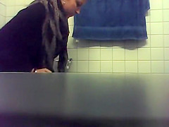 Golden-Haired Peeing in Bath