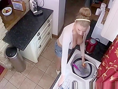 Golden-Haired large billibongs hanging and bouncing