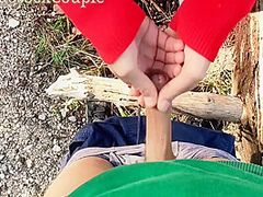 Slim Legal Age Teenager Masturbate Cook Jerking My Excited Shlong Outdoor In The Wood 7 Min