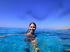 A Russian Cutie With A Breathtaking Body Swim With Gold Teachers