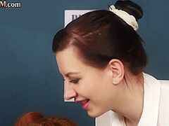 CFNM police voyeur watches trio FFM HJ by her colleagues