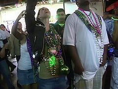 Mardi Gras Street Beauties Flashing Love Melons And Cookie In Public Recent Orleans
