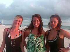 Gals Flashing on Vacation Treasure Island Florida