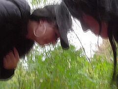 Spitting session in the forest by Femdom Austria