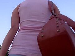 Pretty short hair Japanese dilettante hawt panties walk in public
