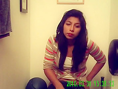 Moist muff opens up to pee