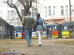 anal fuck on public street