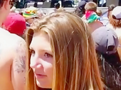 Marvelous candid tanned bikini festival gazoo