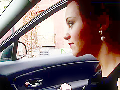 Lea Guerlin rides ramrod in the backseat