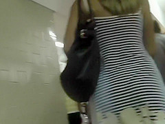 Tall gal wears a strap