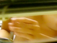 Peeping a in nature's garb cutie in the kitchen