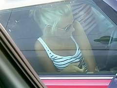 Large arse overspread by a short petticoat