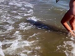 On The Public Beach My Spouse Has To Keep The Chastity Cage