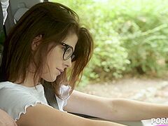 Lascivious legal age teenager eighteen+ Sara Bell's constricted cum-hole and anus filled with 2 weenies in double penetration GP1194 - PornWorld