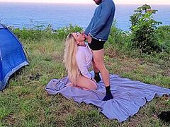Risky Sex Real Non-Professional Pair Fucking At Camp