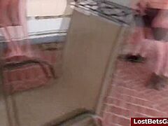 Celestina Blooms, Kyler Quinn And Aften Opal In Four Slender Sweethearts Are Playing A Undress Game In The Garden With Their Male Ally