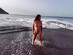 Stepmom Asks Her Stepson To Have A Bare Beach Photosession. Cock In Throat.. Stepmom Is Shocked