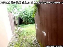 Blondie Esmi Lee sucks bbc outside for IndustryInvaders