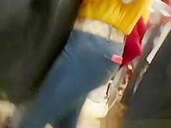 Legal Age Teenager in taut jeans panties