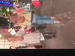 Large arse legal age teenager in constricted jeans panties