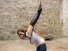 Excited dilettante Outdoor sex movie