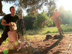 Captured In The Woods: A Featured Presentation: 2 Nice-Looking Blondes Brutally Screwed In The Wild - Kink