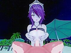 Rosaria Receives Screwed At The Beach From Your Pov - Genshin Impact Manga