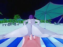 Rosaria Receives Drilled At The Beach From Your Pov - Genshin Impact Manga