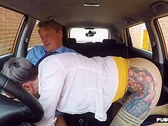 Public Euro Riding Boss Penis On Front Seat