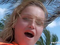 Beauty with Tattoos Acquires Her Gazoo Drilled on a Valuable Tropical Beach - Intimate Porn Sex Movie Scenes