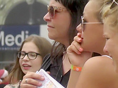 Sexy creep discharged of a nice-looking blond