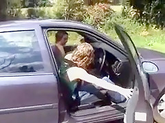 Sex outdoors with voyeurs