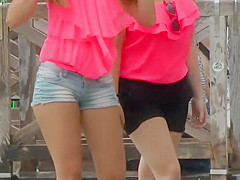 Sugary hotty in very small shorts