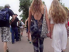 Seductive gazoo in loose bodysuit