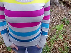 sexy german non-professional golden-haired outdoor blow job good facial