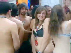 Half-bare students on my street