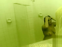 2 wonderful looking hotties receive caught on camera showering