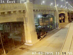 Saucy sexy dark brown enjoys pissing hard beneath a bridge