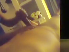 Stacked female therapist uses her hands on a big boner