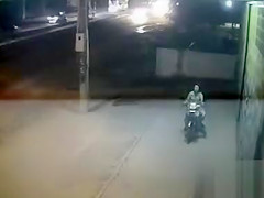 Female motorcyclist acquires caught on security web camera urinating