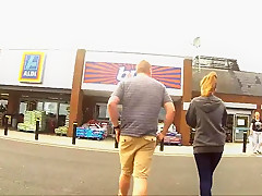 71 COMMANDO BONER DICK IN SHINY SHORTS SHOPPING