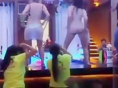 Stimulating fangirls revealing their private zones to the crowd