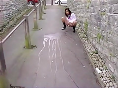 Exotic dilettante Pissing, Public porn movie