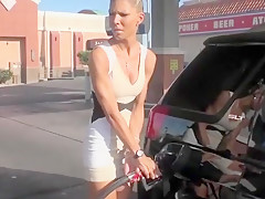 Fabulous non-professional MILFs, Outdoor xxx movie scene