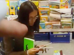 Jerking Off weenie to cuties in the public store