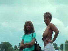 Public flashing and cookie eating with German lesbo mommies